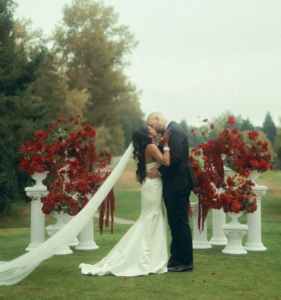 Overwhelmed couple planning wedding